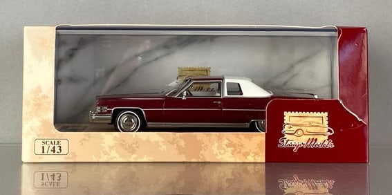 Stamp Models LE 1974 Cadillac Coupe DeVille Cranberry Metallic