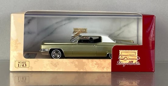 Stamp Models LE 1969 Cadillac Coupe DeVille Palmetto Green Metallic