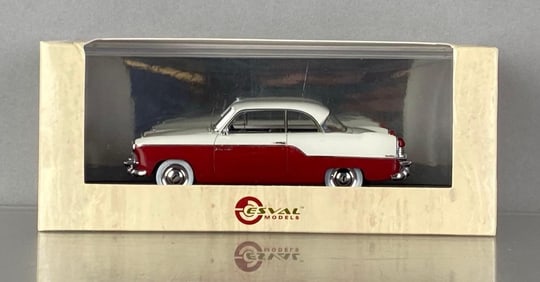 Esval Models 1955 Willys Aero Bermuda Red Black