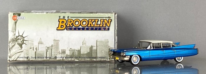 Brooklin Collection 1960 Cadillac Series 62 Sedan White Blue Poly