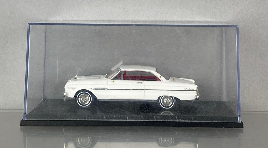 Goldvarg Collection LE 1963 Ford Falcon Sprint Corinthian White: Limited edition No. 144 of 185, 1/43 scale, die-cast, like new in display box