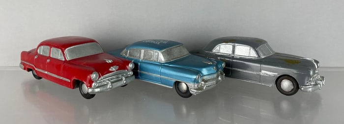 Group of 3 1940s / 50s Dealership Promo Car Banks