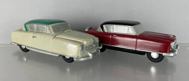 Group of 2 1950s Nash Dealership Promo Car Banks