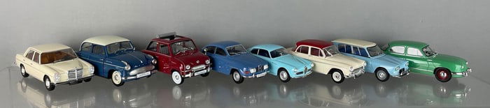 Group of Die-Cast Foreign Cars