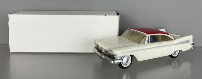 X-El Reissue 1959 Plymouth Fury White and Flame Red Dealership Promo Car