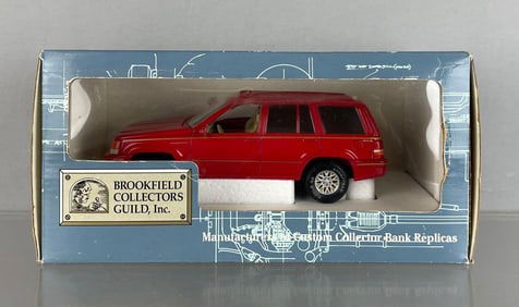 1994 Jeep Grand Cherokee Red Die-Cast Bank