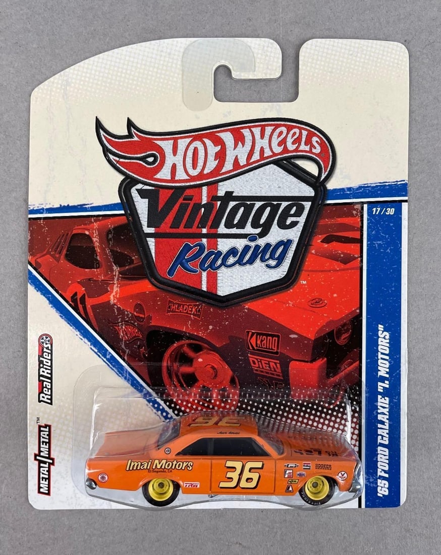 Hot Wheels Vintage Racing 65 Ford Galaxie I. Motors: Mattel die-cast original packaging