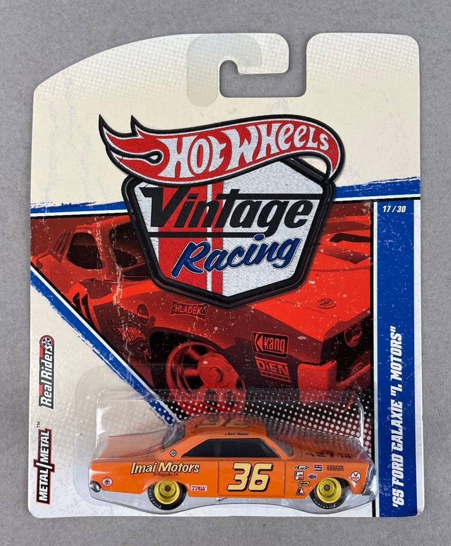 Hot Wheels Vintage Racing 65 Ford Galaxie I. Motors: Mattel die-cast original packaging