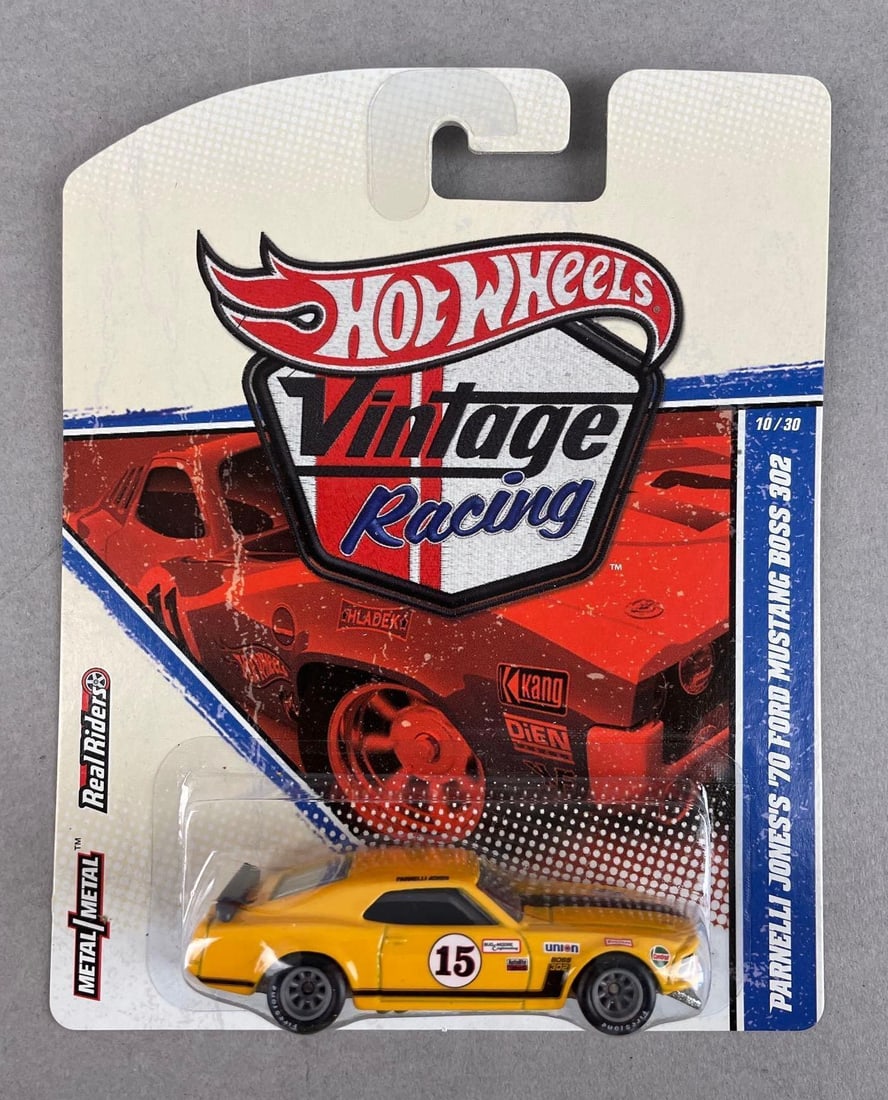 Hot Wheels Vintage Racing Parnelli Jones' 70 Ford Mustang Boss 302: Mattel die-cast original packaging