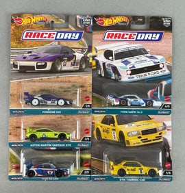 Set of 5 Mattel Hot Wheels Premium Race Day Die-Cast Cars