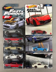 Group of Mattel Hot Wheels Fast and Furious Die-Cast Cars
