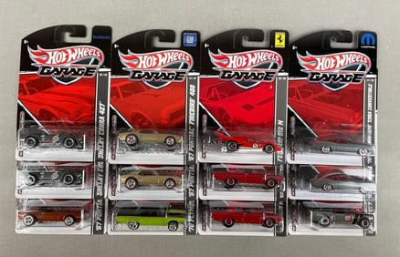 Group of Mattel Hot Wheels Garage Die-Cast Cars