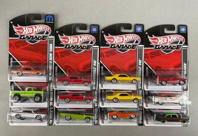 Group of Mattel Hot Wheels Garage Die-Cast Cars