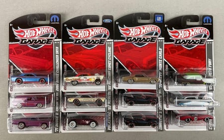 Group of Mattel Hot Wheels Garage Die-Cast Cars