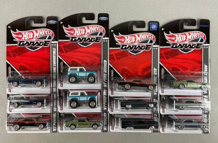 Group of Mattel Hot Wheels Garage Die-Cast Cars