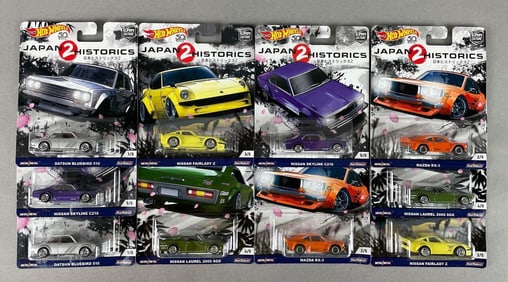 Group of Mattel Hot Wheels Japan Historics 2 Die-Cast Cars