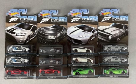 2 Sets of 6 Mattel Hot Wheels Forza Motorsport Die-Cast Cars