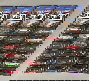 Group of Mattel Hot Wheels Boulevard Die-Cast Cars