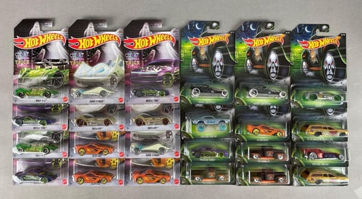Group of Mattel Hot Wheels Halloween Die-Cast Cars