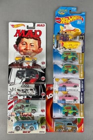 Group of Mattel Hot Wheels Pop Culture Die-Cast Vehicles