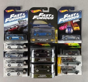 Group of Mattel Hot Wheels Fast and Furious Die-Cast Cars