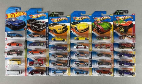 Group of 30 Mattel Hot Wheels Die-Cast Vehicles