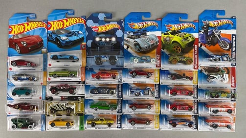 Group of 30 Mattel Hot Wheels Die-Cast Vehicles