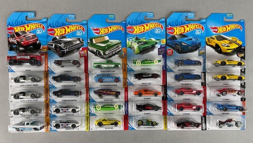 Group of 30 Mattel Hot Wheels Die-Cast Vehicles