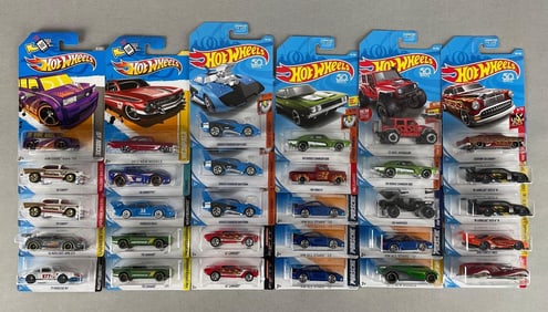 Group of 30 Mattel Hot Wheels Die-Cast Vehicles