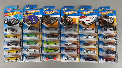 Group of 30 Mattel Hot Wheels Die-Cast Vehicles