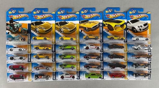 Group of 30 Mattel Hot Wheels Die-Cast Vehicles