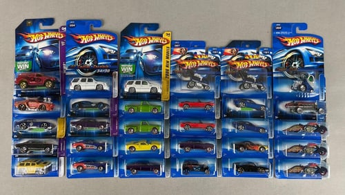 Group of 30 Mattel Hot Wheels Die-Cast Vehicles