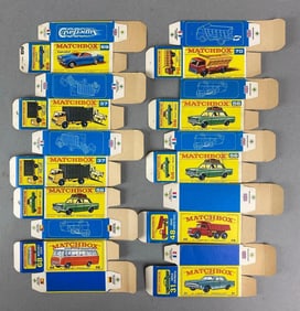 Group of 10 Matchbox Type F Boxes