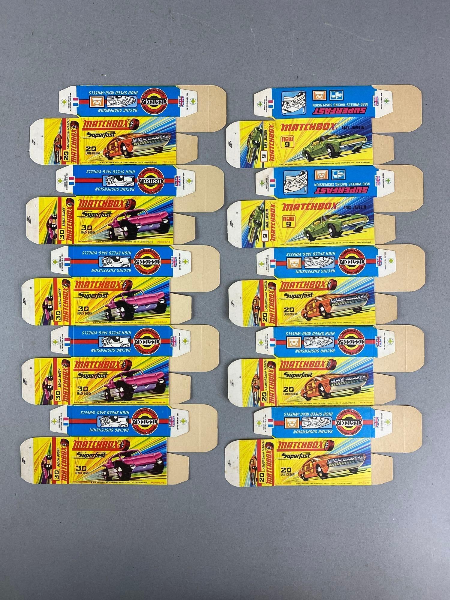 Group of 10 Matchbox Superfast Type H Boxes: Includes Beach Buggy and more.