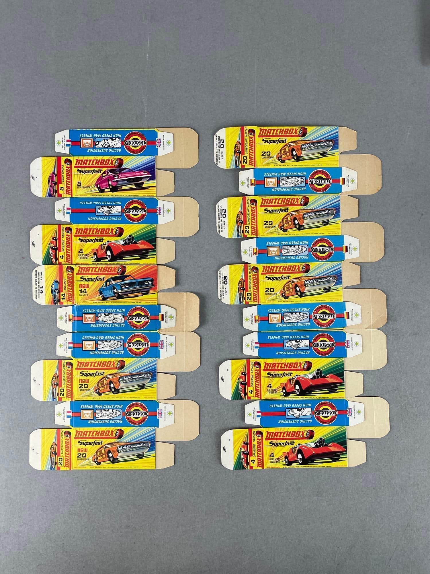 Group of 10 Matchbox Type H Boxes: Includes Lamborghini and more