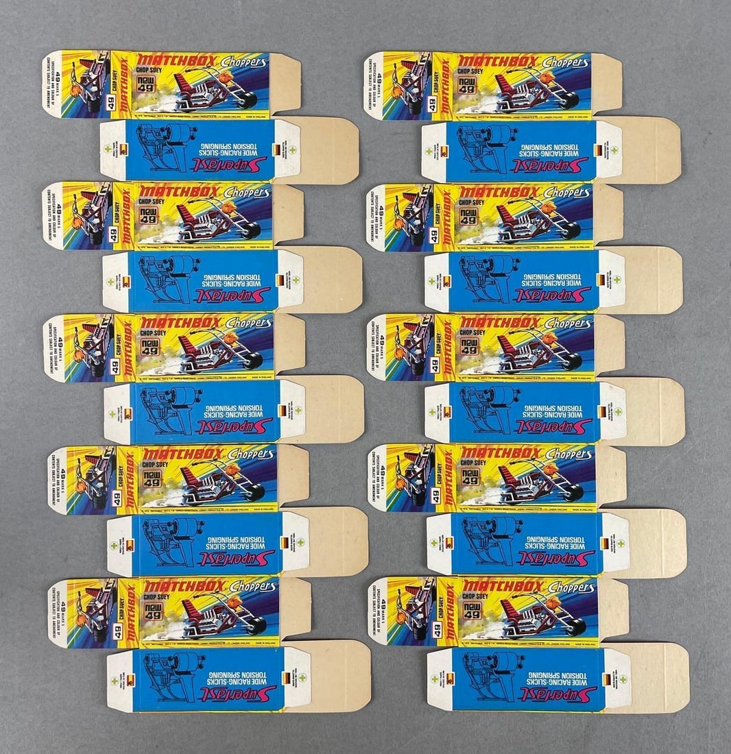 Group of 10 Matchbox Choppers Type I Boxes: Chop suey