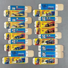 Group of 10 Matchbox Type I Boxes