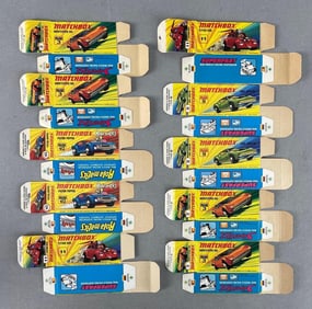 Group of 10 Matchbox Type I Boxes