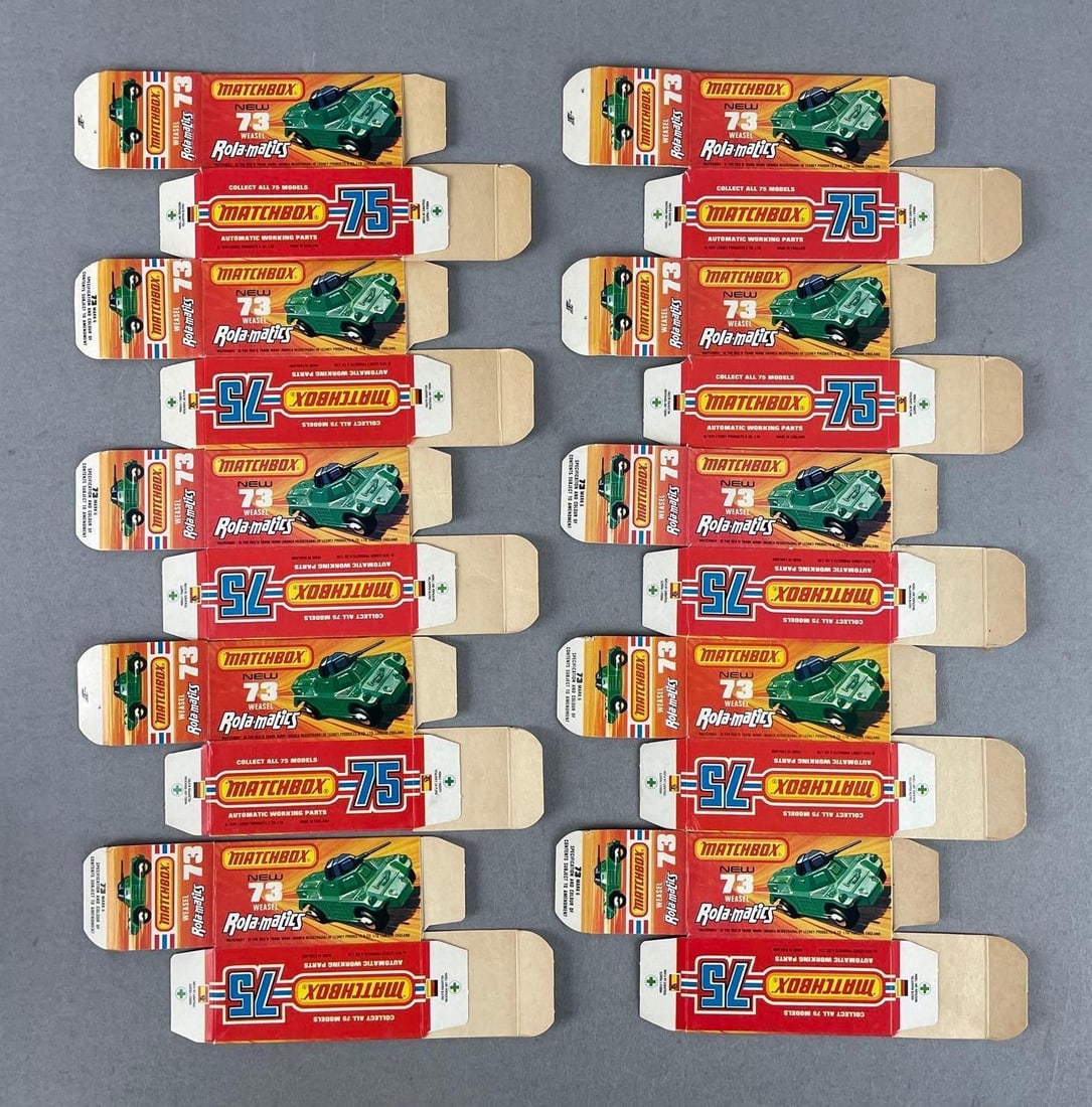 Group of 10 Matchbox Type J Boxes: Weasel