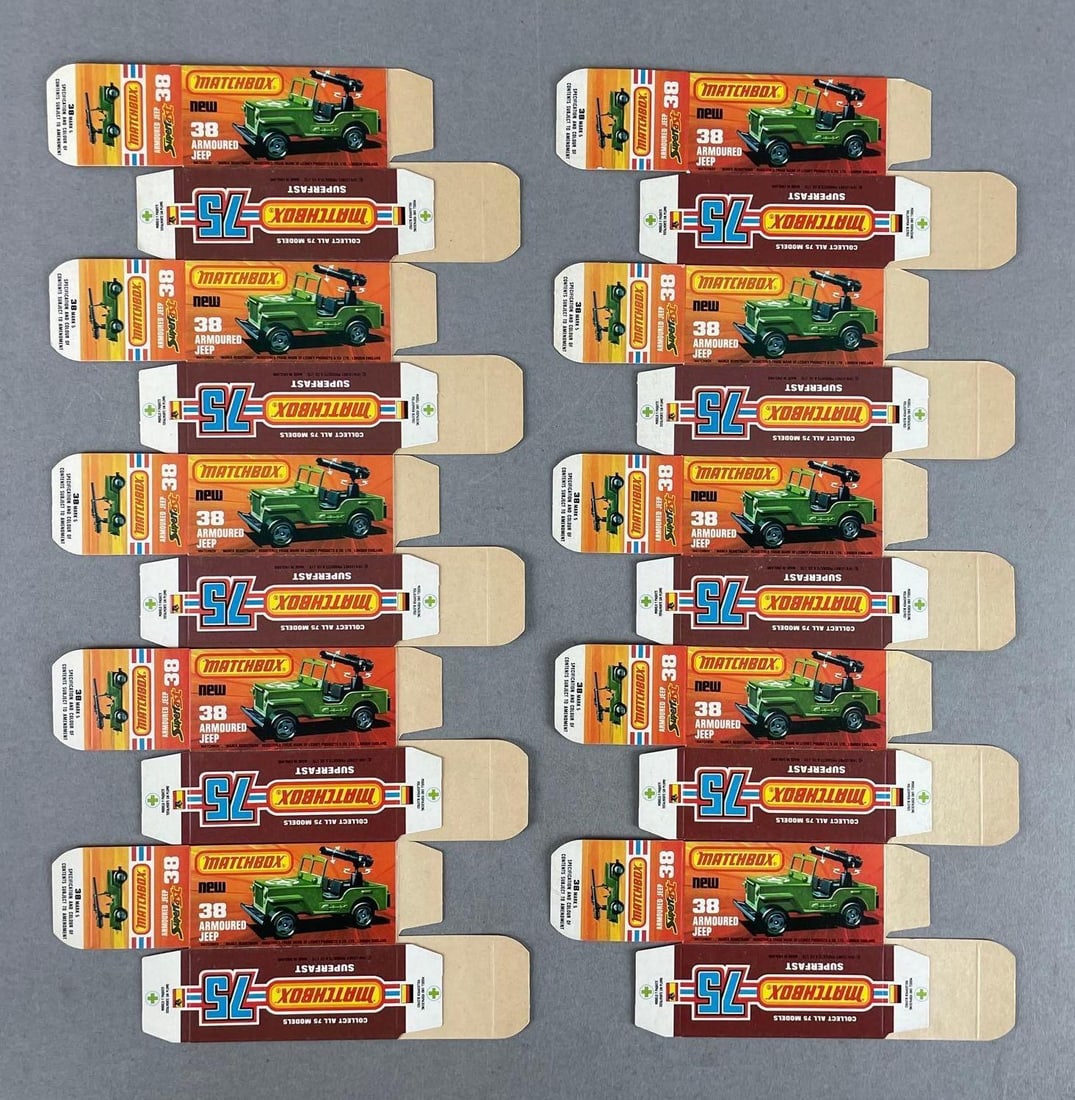 Group of 10 Matchbox Type J Boxes: Armoured jeep