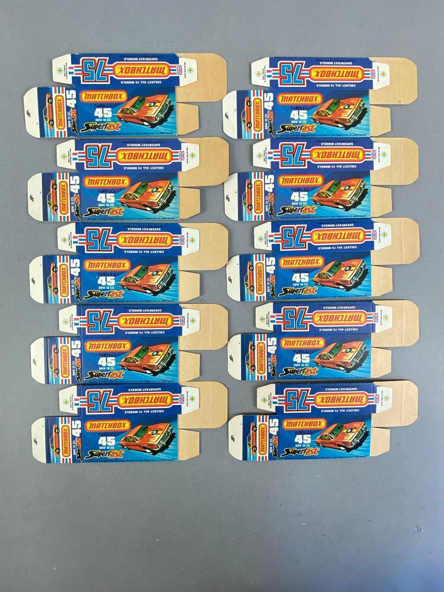 Group of 10 Matchbox J Type No. 45 Superfast Boxes (1 of 1)