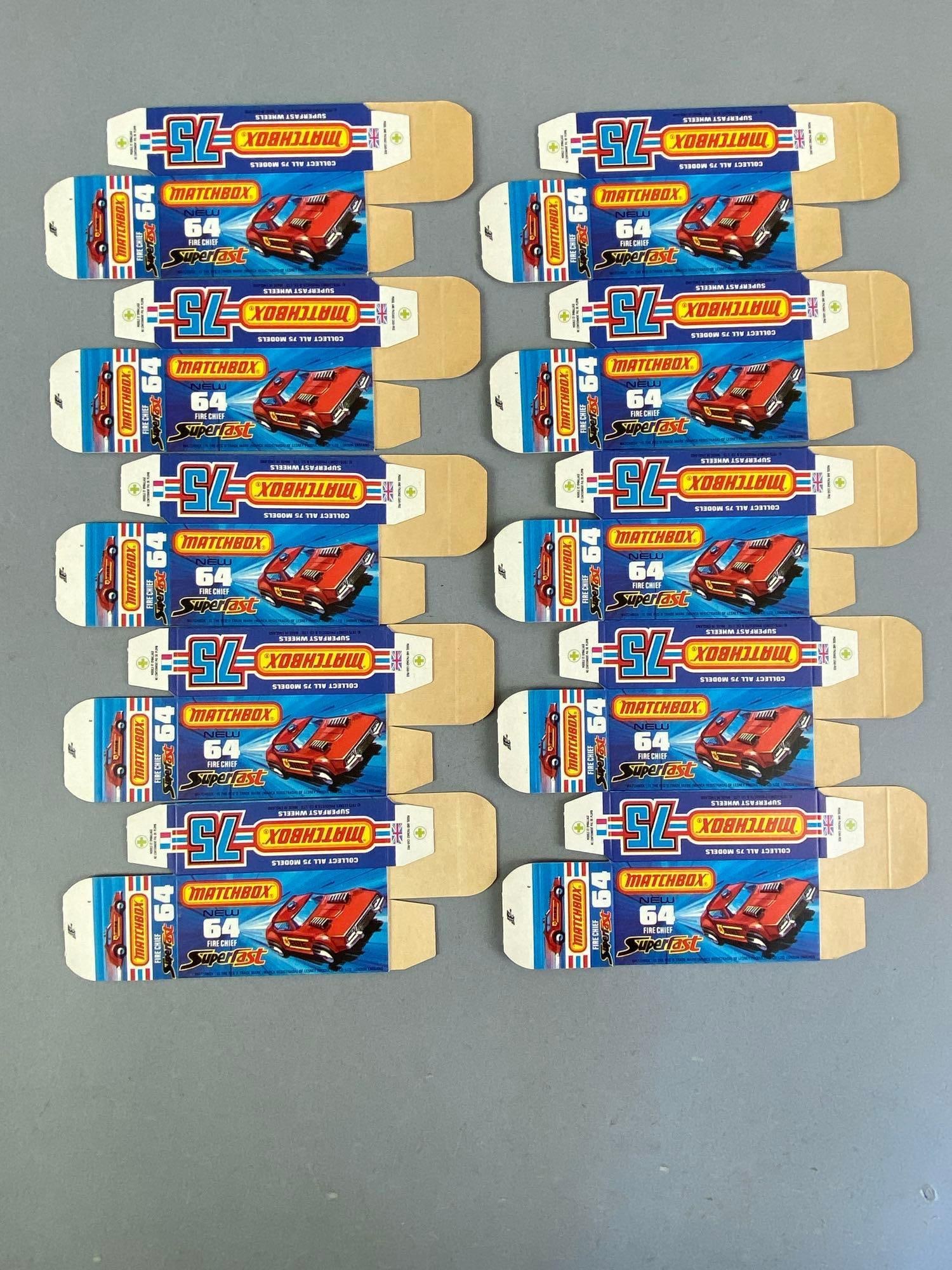 Group of 10 Matchbox J Type No. 64 Superfast  Boxes (1 of 1)