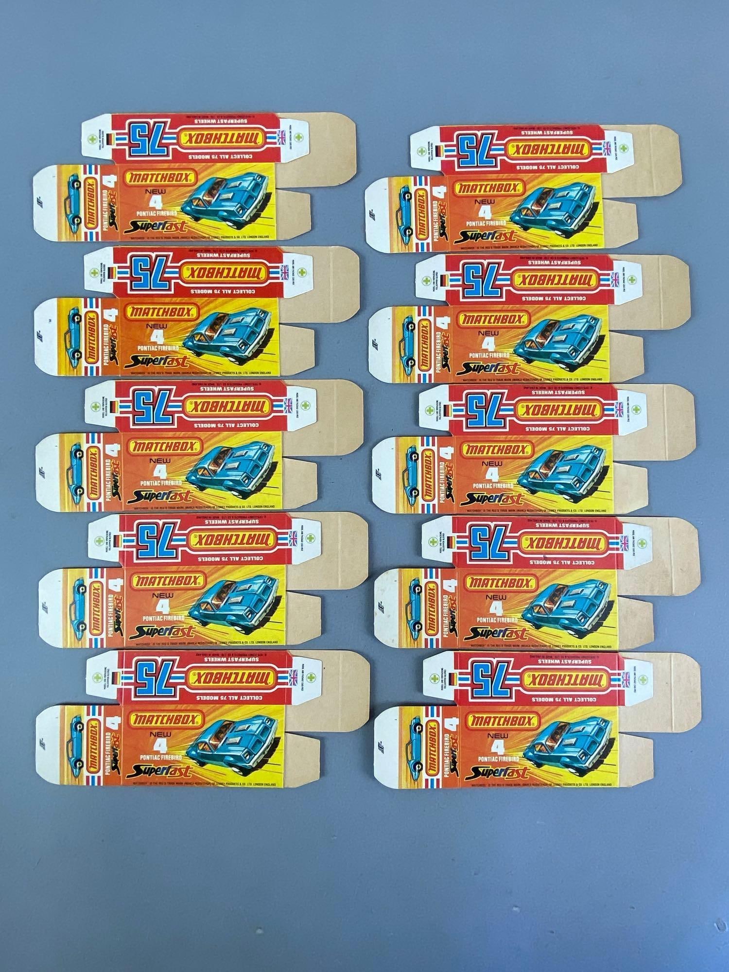 Group of 10 Matchbox J Type No. 4 Superfast Boxes (1 of 1)
