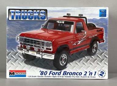 Monogram Trucks 1980 Ford Bronco 2 n 1 Plastic Model Kit