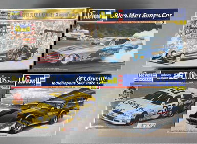 Group of 4 Revell Race Car Plastic Model Kits