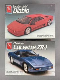 Group of 2 AMT ERTL Sports Car Plastic Model Kits