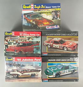 Group of 5 Race Car Plastic Model Kits