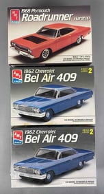 Group of 3 1960s Muscle Car Plastic Model Kits