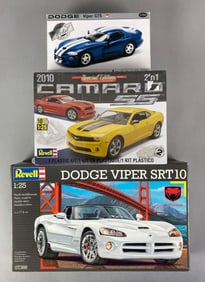 Group of 3 Sport Car Plastic Model Kits