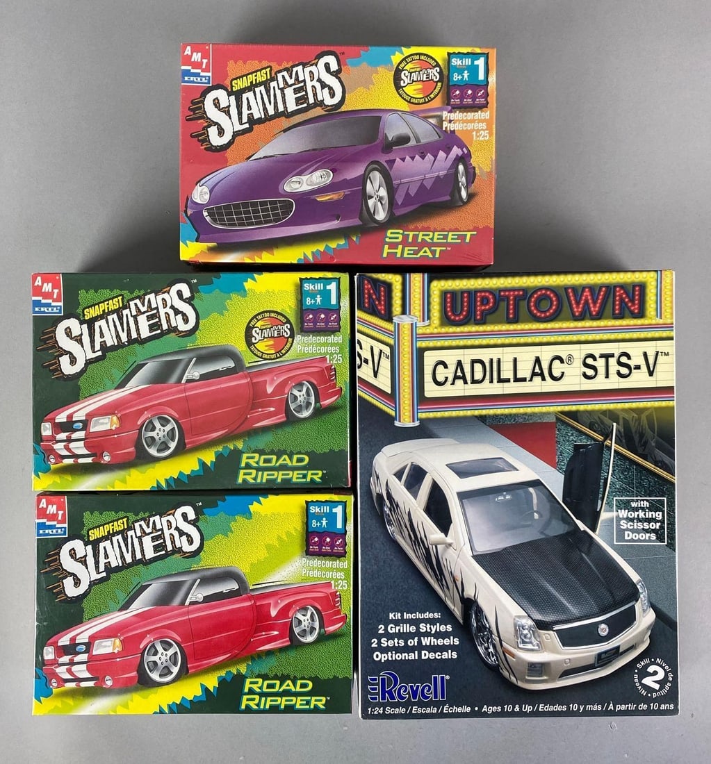 Group of 4 Street Car Plastic Model Kits (1 of 2)